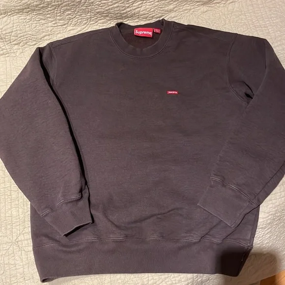 NEW Brown Supreme Box Logo Crewneck - Picture 2 of 3